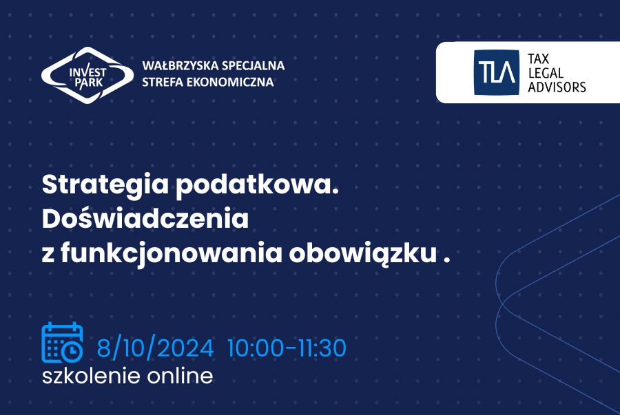 Webinar: Strategia podatkowa - doświadczenia z funkcjonowania obowiązku